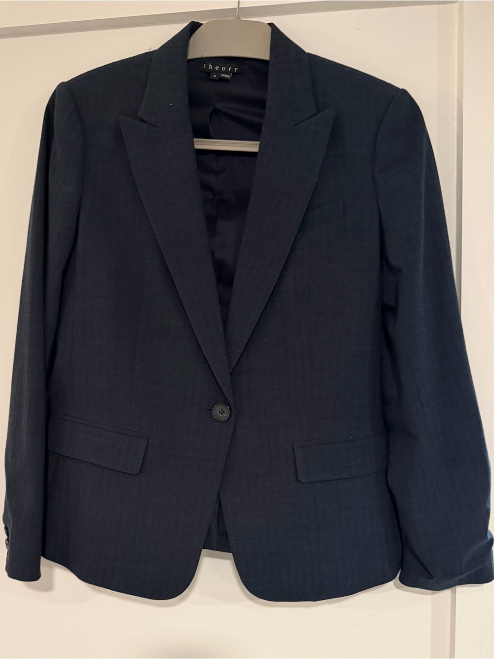 Theory Dark Navy Single-Button Women's Blazer